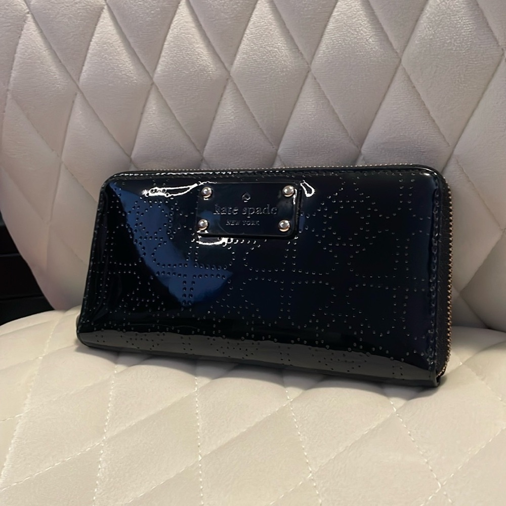Kate Spade perforated Neda zip around wallet